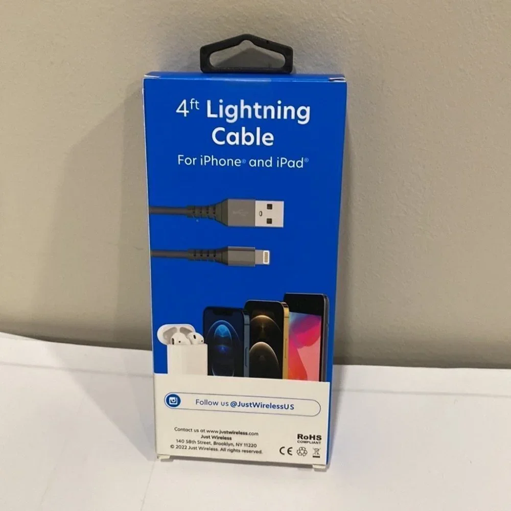 Lightning Charging Cable for iPhone Apple 4ft foot feet iPad Charger